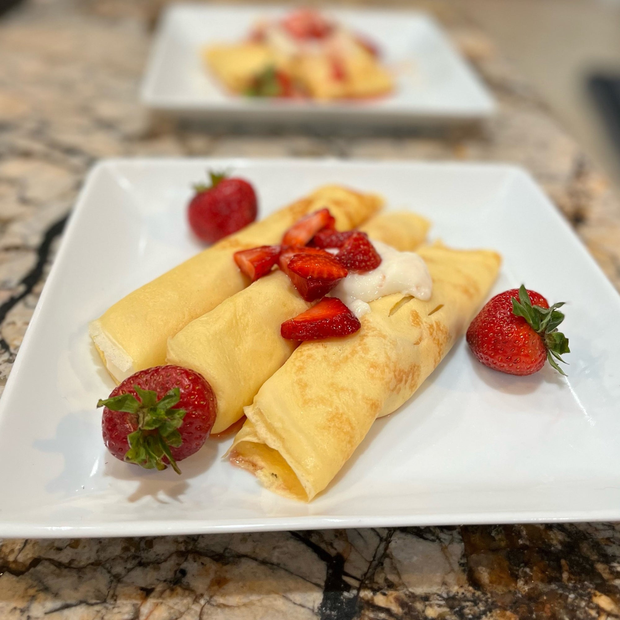 Strawberry Protein Crepes